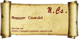 Magyar Csanád névjegykártya