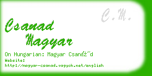 csanad magyar business card